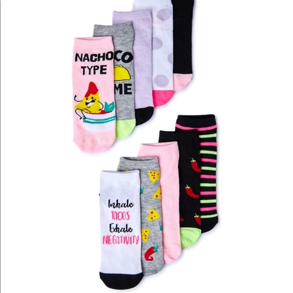 Taco Time Socks NO BOUNDARIES - 10 Pair Low Cut - 10 Designs - Picture 2 of 6
